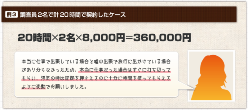 探偵事務所エースリサーチの相談例①